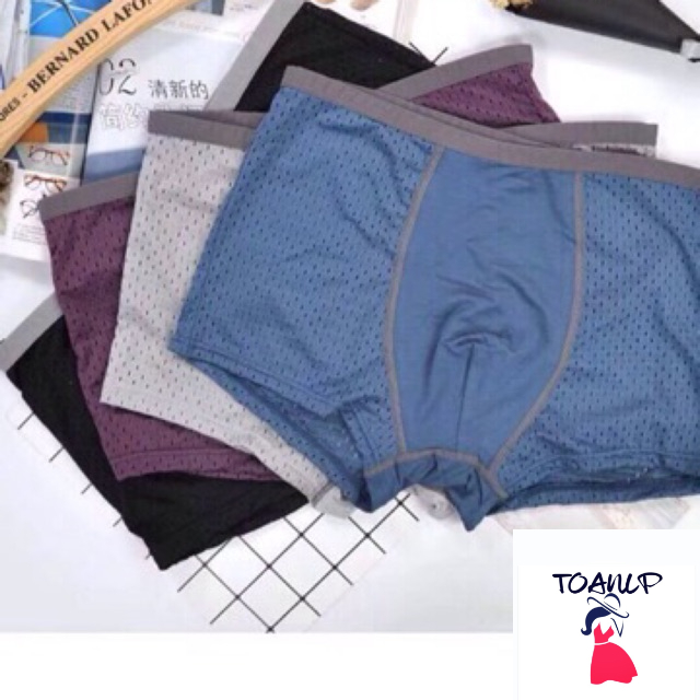 Hộp 4 Quần Sịp Đùi Thông Hơi Xuất Nhật (Ảnh Thật) Mens