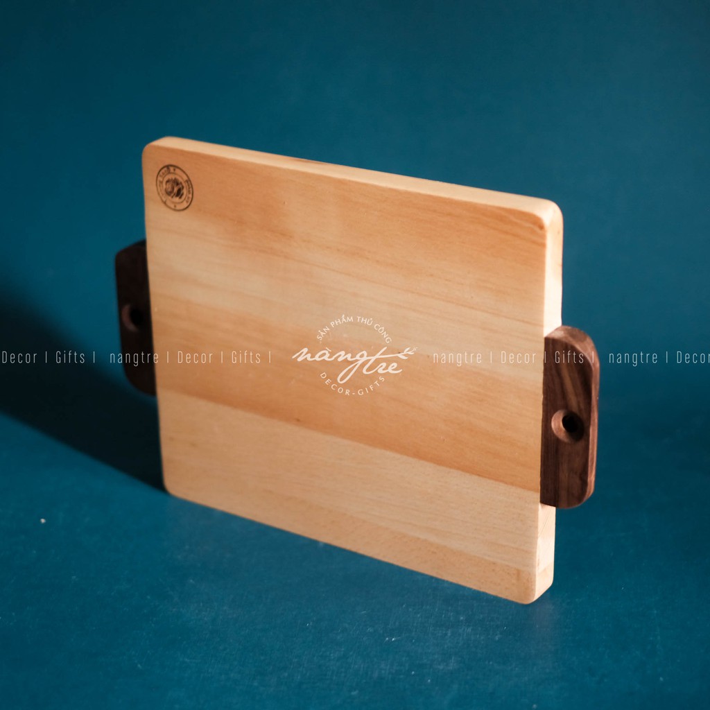 Thớt gỗ trang trí tay cầm - Thớt gỗ beech tay cầm mới- Wooden cutting board