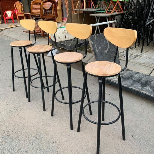BÀN BAR CHỮ U-KHUNG SƠN TĨNH ĐIỆN-MẶT GỖ- BÀN CAFE