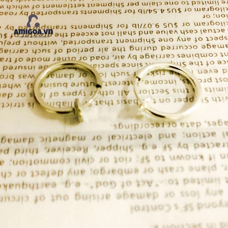 1 Cặp Khuyên Kẹp Tai Mũi 13mm Màu Sắc Vô Hình Độc Đáo