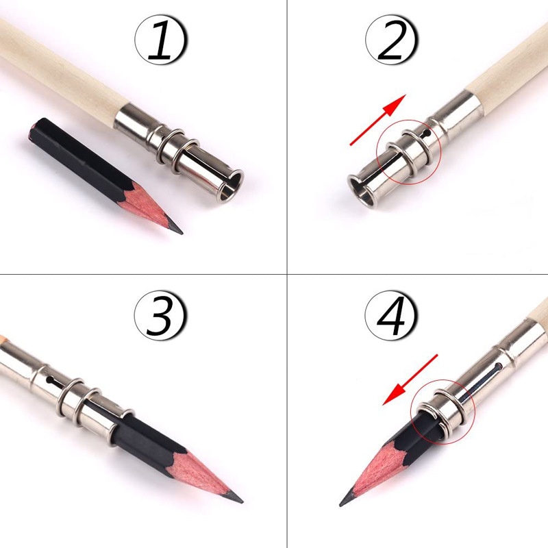 Dụng Cụ Kéo Dài Bút Chì Bằng Kim Loại Tiện Dụng Và Bền