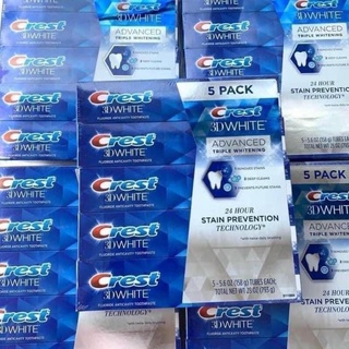 ( Date 2026 ) KEM ĐÁNH RĂNG CREST 3D WHITE ADVANCED 147Gr - MỸ