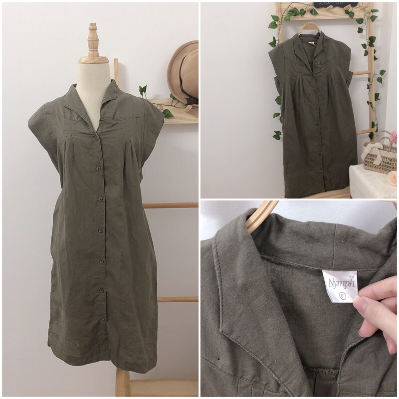 Đầm sơ vin đầm linen xô secondhand dưới 60 kg