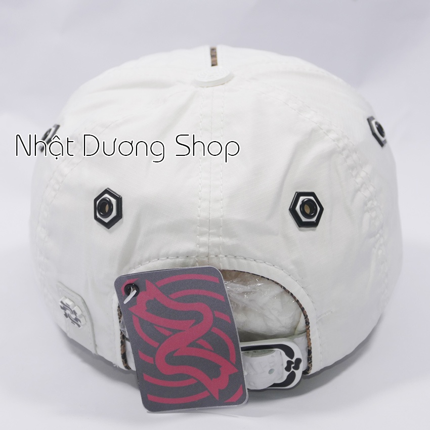 [ HÌNH THẬT ]Nón kết xịn z caps vá 3 sọc da phía trước kèm đóng sò 3 lớp- Chất liệu vải Cotton cao cấp