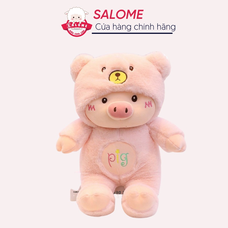 Gấu Bông Teddy Đội Mũ SALOME - Gối ôm khổng lồ dễ thương cao cấp chất liệu lông mịn