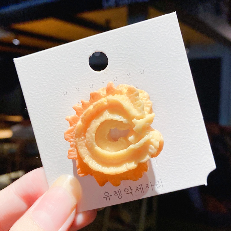 Bộ kẹp tóc hình bánh quy dễ thương phong cách Hàn Quốc cho bé gái