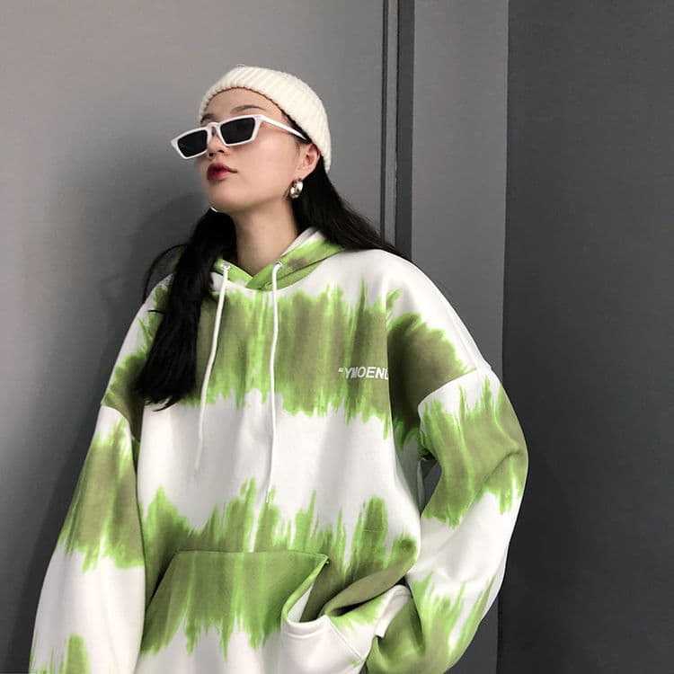 (ORDER) Áo hoodie ulzzang nam nữ loang bạc 🌈 FREESHIP 💚 Áo nỉ lót bông dáng rộng 💚 | BigBuy360 - bigbuy360.vn