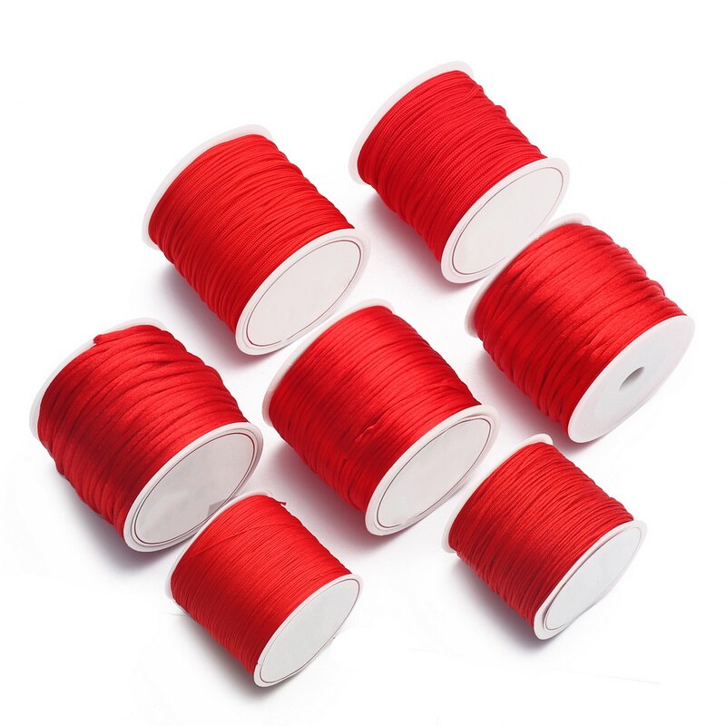 Cuộn Dây Nylon Màu Đỏ 0.2-2mm Dùng Làm Đồ Trang Sức