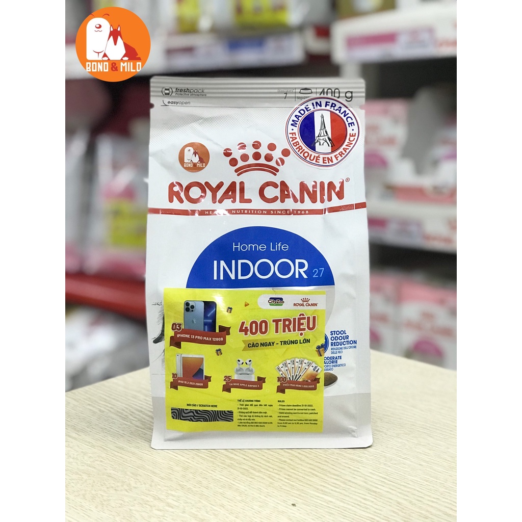 THỨC ĂN CHO MÈO HẠT ROYAL CANIN INDOOR 27 - BONDMILO SHOP