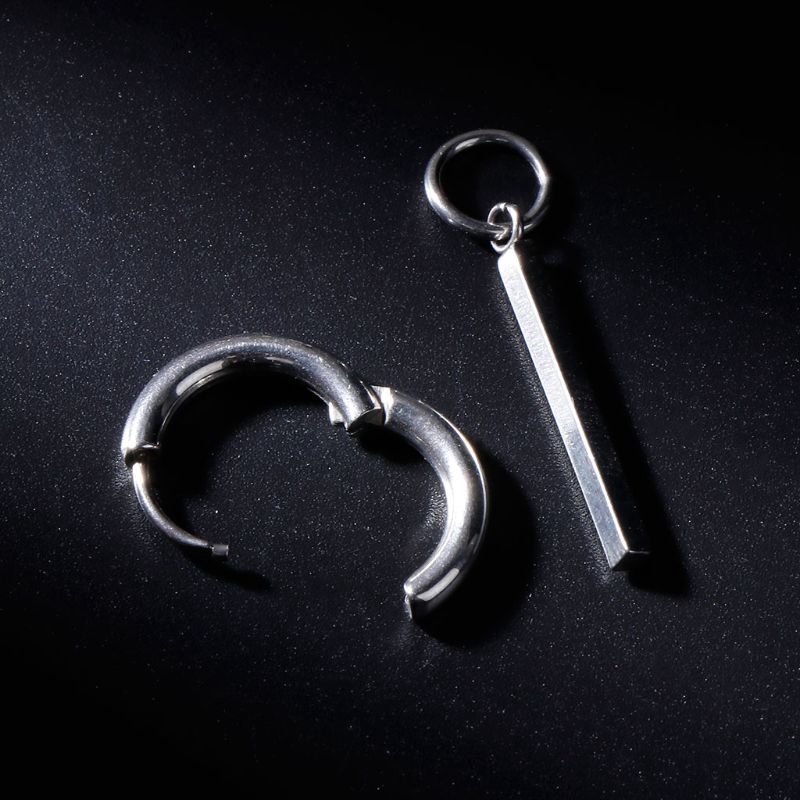 Khuyên tai dáng dài 2 màu tạo hình độc đáo