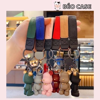 Móc khoá kaws đủ màu kèm dây da móc treo