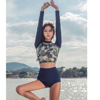 Bikini dài tay, set đồ bơi dài tay croptop