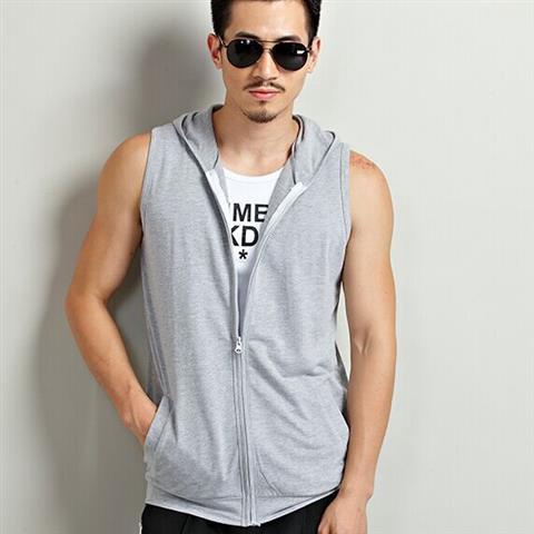 Áo Hoodie Sát Nách Dáng Ôm Vải Mỏng Thời Trang Cho Nam 512