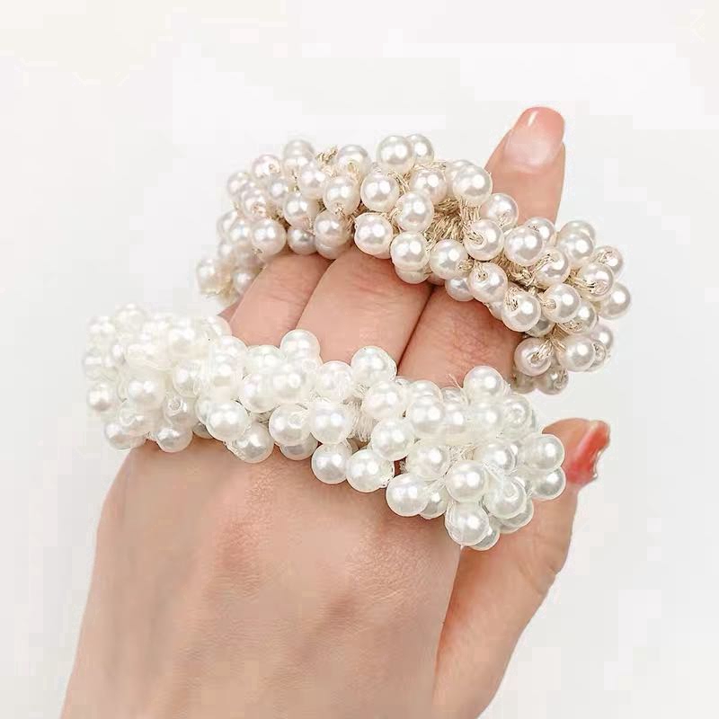 Dây Buộc Tóc Đính Ngọc Trai Giả Thời Trang Cho Nữ