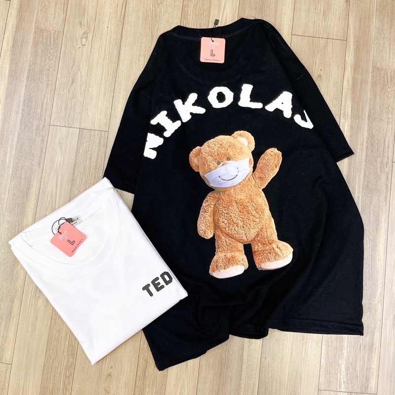 Áo Thun UNISEX GẤU NIKOLAS IN 2 MẶT TO FULL HOT TREND ĐỘC LẠ