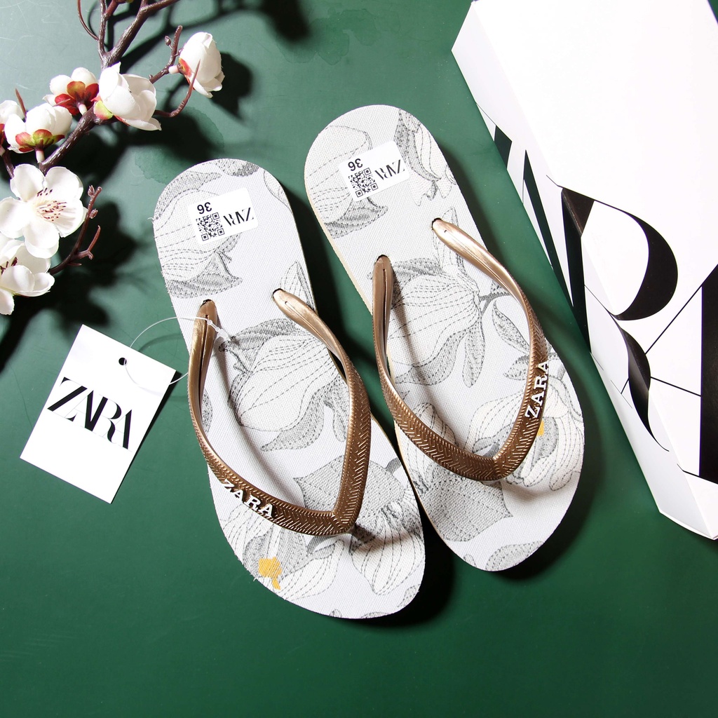 Dép kẹp Zarra chất cao su cao cấp Hàng full box full tem tag Ảnh thật/Sẵn