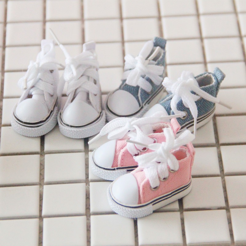 Giầy vải cột dây 5cm cho doll 20cm
