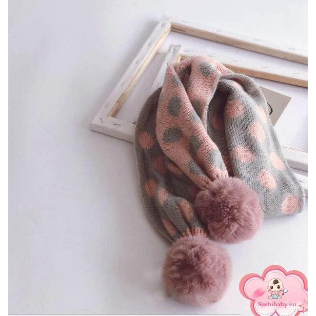 Khăn len cho bé xuất Hàn nhiều màu cho bé trai và bé gái chất liệu len mềm mại phong cách Hàn Quốc