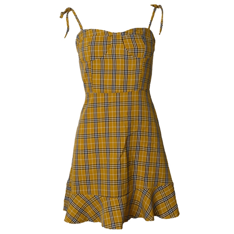 Women's Fashion Summer  Plaid dress with suspenders | BigBuy360 - bigbuy360.vn