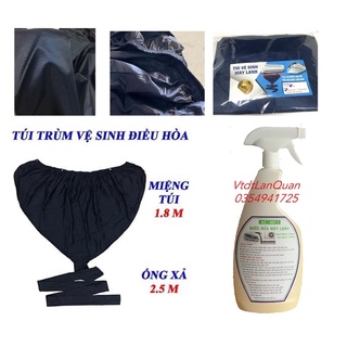 Combo vệ sinh máy lạnh tại nhà ( 1 túi vệ sinh máy lạnh  + chai nước rửa )