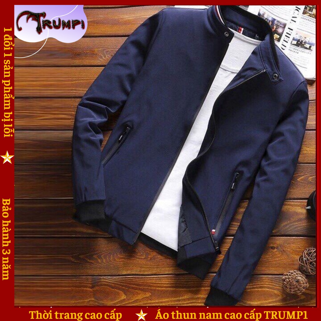 Áo Khoác Dù Nam 💓FREESHIP💓 Không Nón Phối 2 Túi Thời Trang (Hàng chuẩn loại 1) TRUMP1