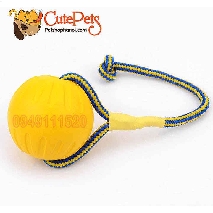 Bóng tập gặm cao su gắn dây dành cho chó - Cutepets