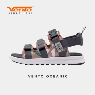 Giày sandals nữ vento chính hãng oceanic nb126 màu be tro