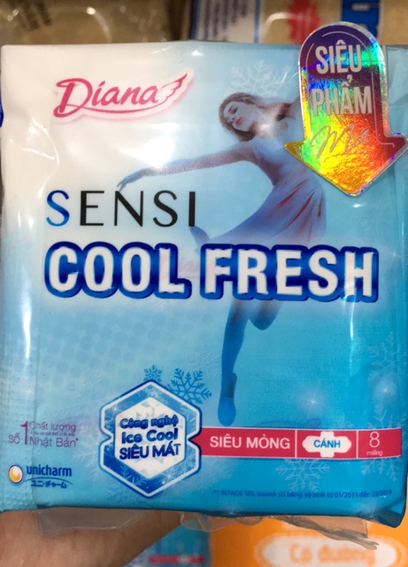 Băng Vệ Sinh Sensi Cool Fresh Siêu Mỏng Cánh 8 miếng