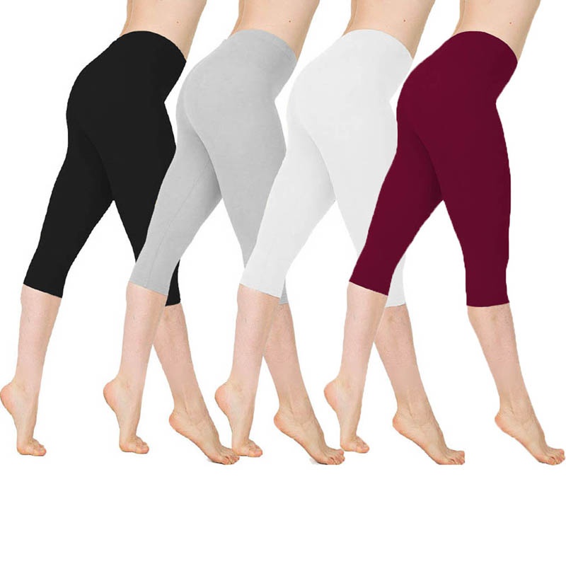 Quần Legging Lưng Thấp Màu Trơn Thời Trang Có Size Lớn Cho Nữ