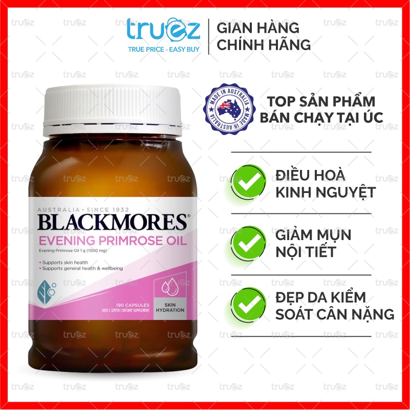 Tinh dầu hoa anh thảo [Úc] Evening Primrose Oil Blackmores [Chính hãng]