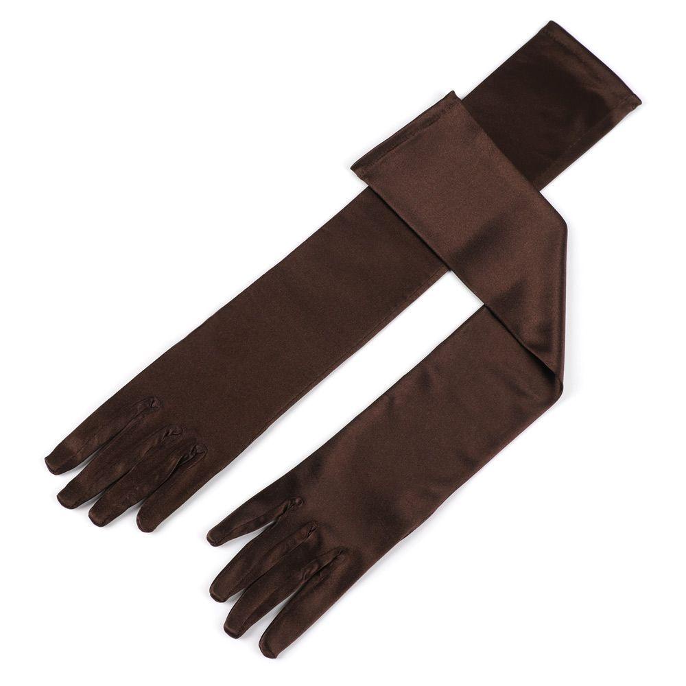 Găng Tay Cô Dâu Dài Vải Satin Thời Trang MIHAN1