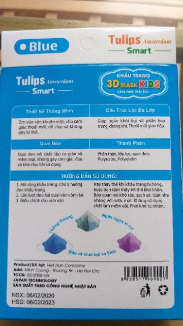 Khẩu Trang 3D Cho Bé Mask Kids Hộp 10 Chiếc