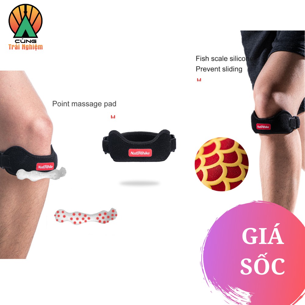 Đai Bảo Vệ Cố Định Đầu Gối Naturehike Chống Trượt, Siêu Nhẹ, Thoáng Khí Dành Cho Thể Thao NH20HJ010