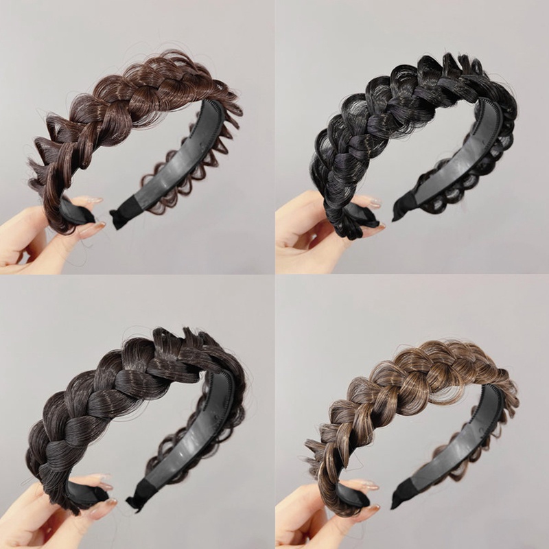 Ygt Kẹp Tóc Giả Thắt Bím Xương Cá Thủ Công Phong Cách Hàn Quốc Cho Nữ