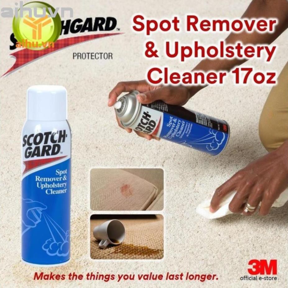 Chai Xịt Vệ Sinh Làm Sạch Vết Bẩn 3M Scotchgard, Dạng Bọt, Tặng Kèm 1 Vải Lau