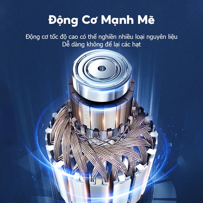 Máy xay sinh tố thực phẩm HAN RIVER cỡ nhỏ đa năng cho nhà bếp - Hàng chính hãng