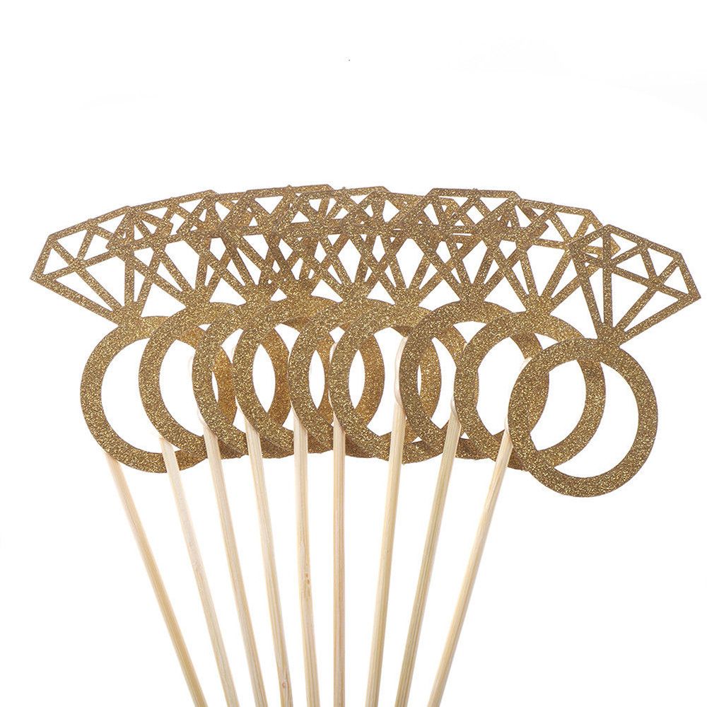 20 Que Cắm Trang Trí Bánh Đính Đá Lấp Lánh