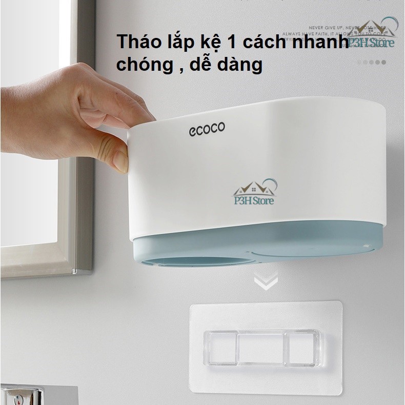 Kệ nhà tắm đa năng không cần khoan tường có ngăn chứa máy sấy tóc BR002