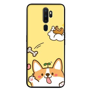 Ốp Lưng Oppo A5 2020, A9 2020 - Cún Thèm Đùi Gà