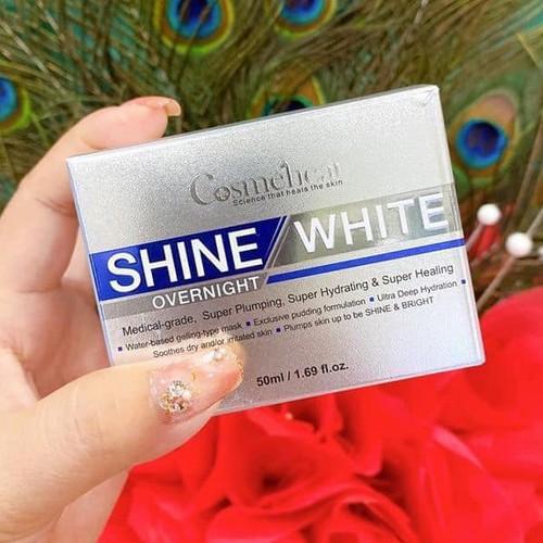 Mặt nạ ngủ trắng da Cosmeheal Shine White Overnight, mặt nạ ngủ ban đêm nâng tông, mờ thâm nám, tàn nhang 50ml | BigBuy360 - bigbuy360.vn