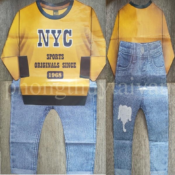 Đồ Bé Trai,Bé Gái Cao Cấp 3D 80cm-Combo Đủ bộ