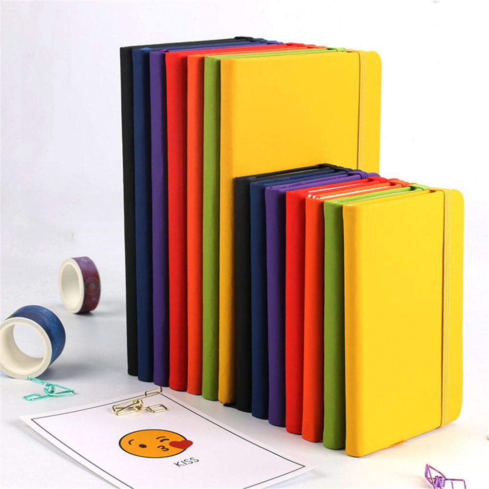 Sổ tay cỡ A5/ A6 bìa da PU nhiều màu sắc có khóa dây chất lượng cao