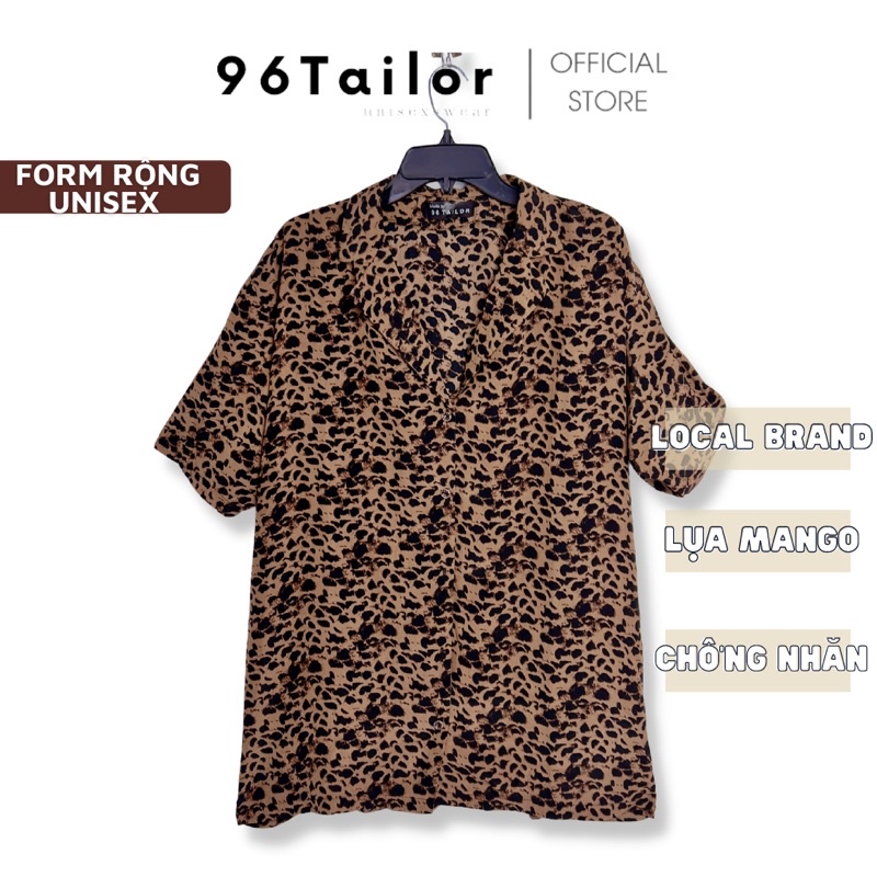 Áo Sơ Mi Lụa Nam Nữ Form Rộng Da Beo Tay Lỡ Unisex - 96 Tailor Official