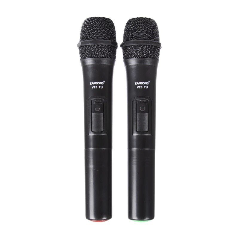 Combo 2 Micro Karaoke Bluetooth Không Dây Song Ca V20 - Âm vang có ECHO - Thu Âm Nhạy - Không Bị Rè Hú