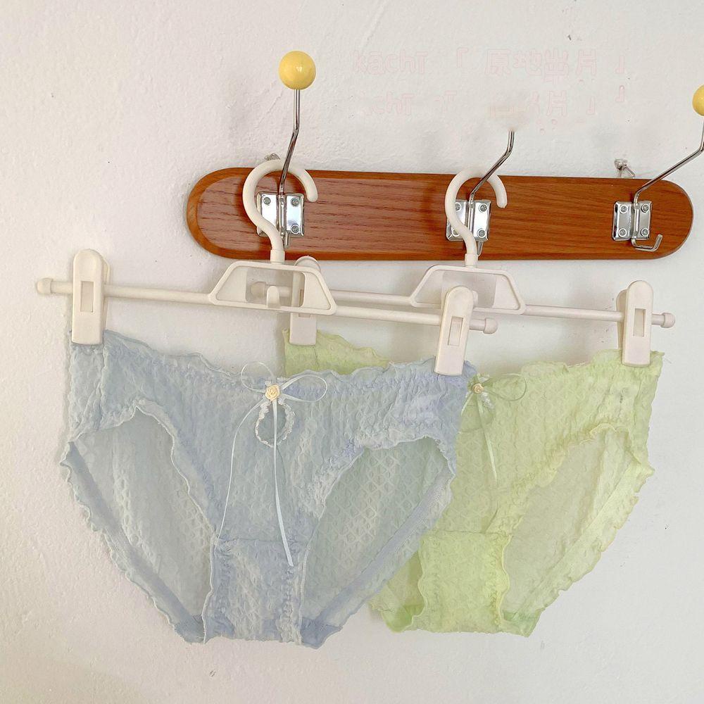 Quần Lót Cotton Phối Ren Mềm Mại Thoáng Khí Đính Nơ Ngọt Ngào Cho Nữ