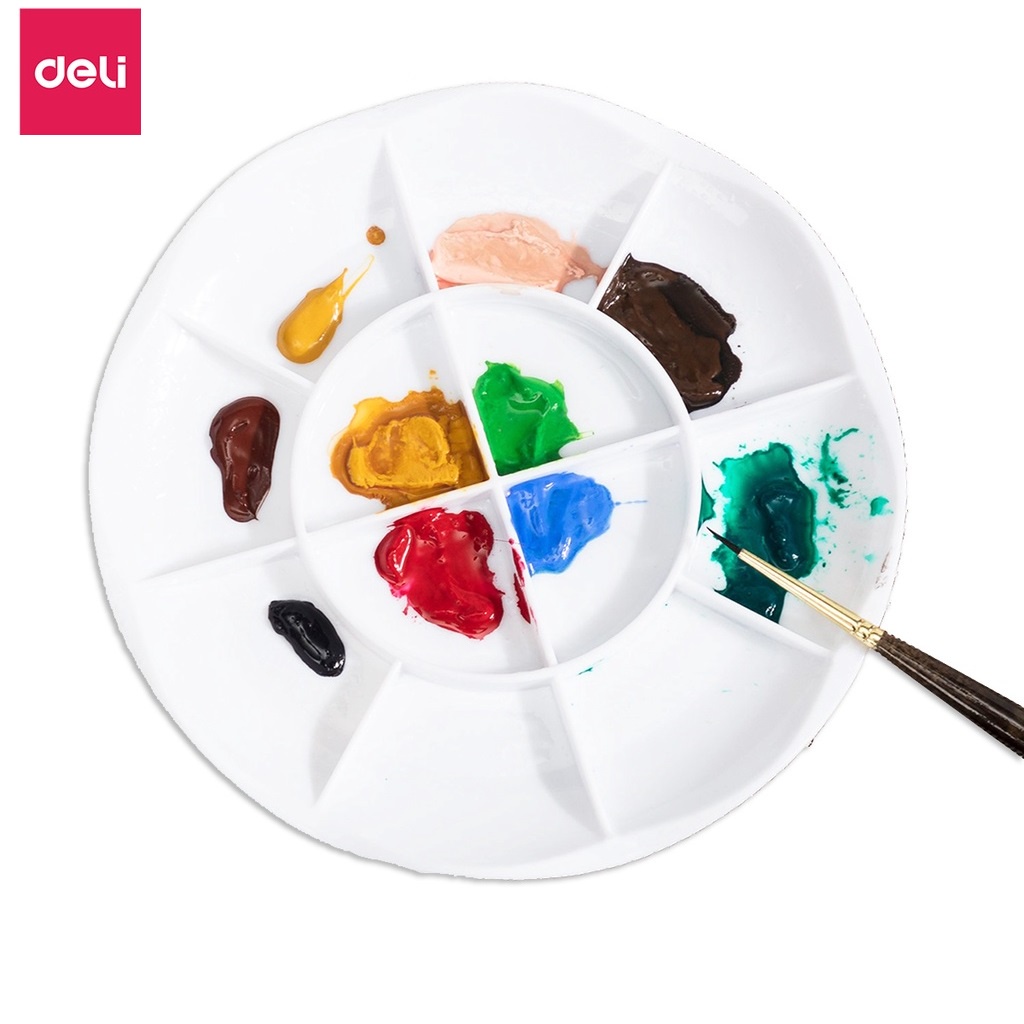 Khay pha màu 12 ngăn / 14 ngăn Deli 68305 / 9403 - Khay pha màu nước nhiều ngăn tiện dụng