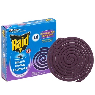 Nhang hương muỗi Raid lavender (1 hộp 10 khoanh)