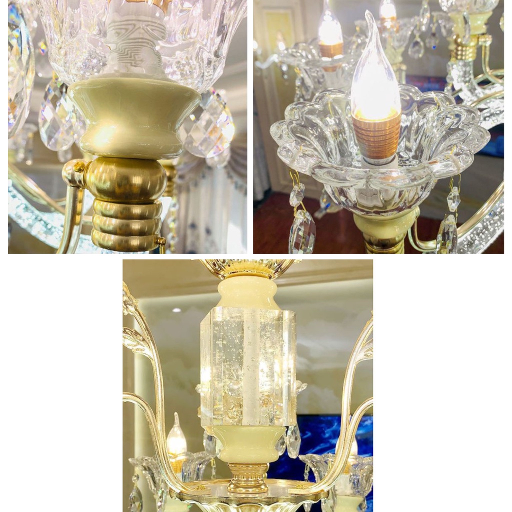 Đèn chùm MONSKY PHISO 8 tay hiện đại trang trí nội thất sang trọng - kèm bóng LED chuyên dụng.