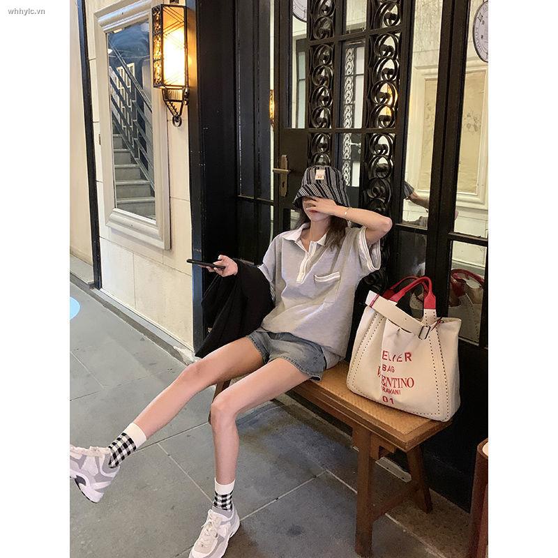 Áo polo Tay Ngắn Dáng Rộng Thiết Kế Mới Thời Trang Mùa Hè Theo Phong Cách Nhật Bản Cho Nữ 2-300 Kg | BigBuy360 - bigbuy360.vn