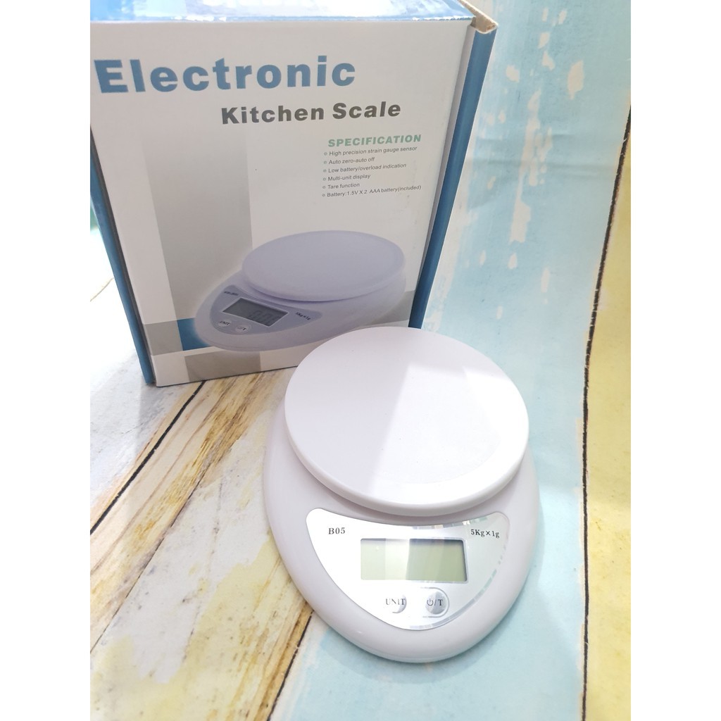 Cân tiểu ly , cân nhà bếp KITCHEN SCALE MAX 5kg (Trắng)